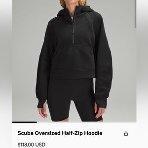 Lululemon Black Half Zip Scuba